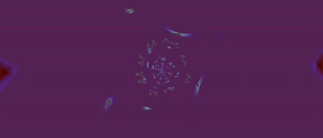 تونل نئونی فرکتال کالیدوسکوپ انفجار 21:9 فوق پهن 60fps محافظ صفحه نمایش VJ Loop