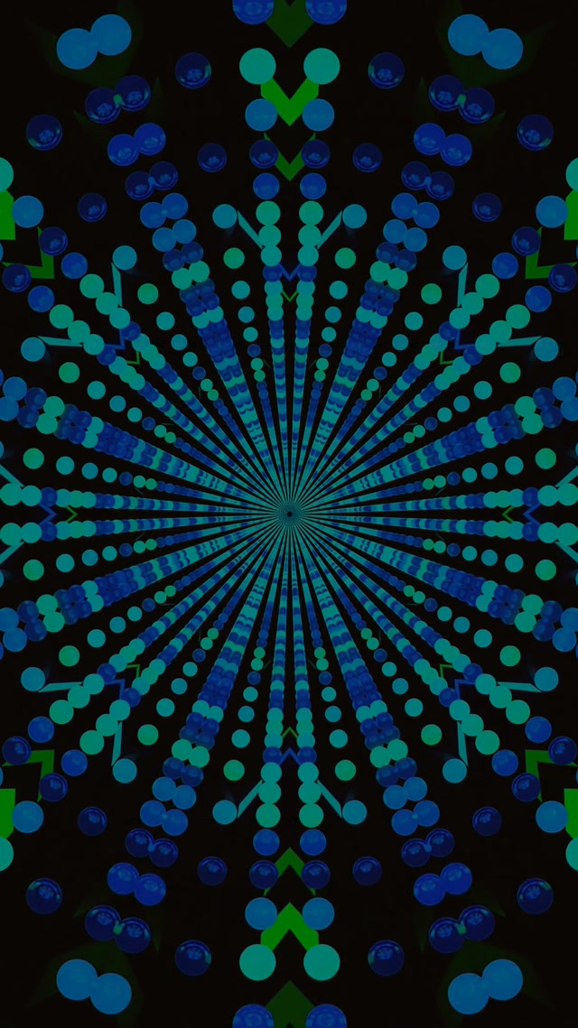 تونل نئون انفجار نقطه کالیدوسکوپ 9:16 Reels 60fps محافظ صفحه VJ Loop