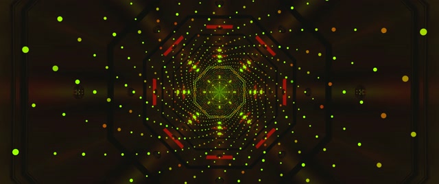 تونل نئون Green Dots Screensaver 2.39:1 Cinemascope 60fps VJ Loop