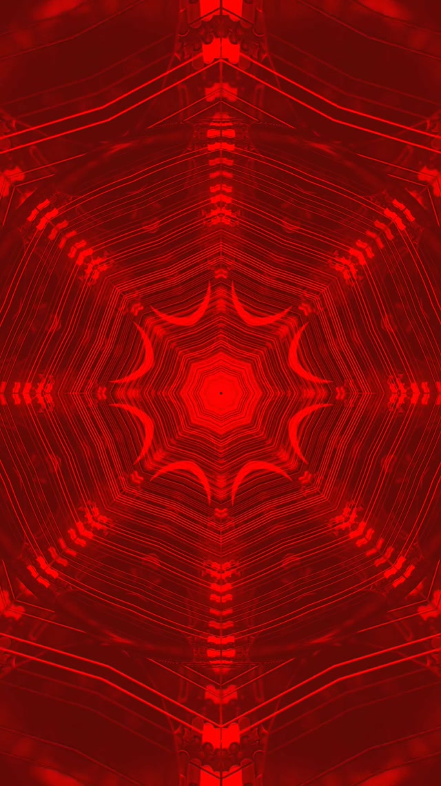تونل نئون کالیدوسکوپ قرمز VJ Loop 9:16 ریلز 60fps محافظ صفحه