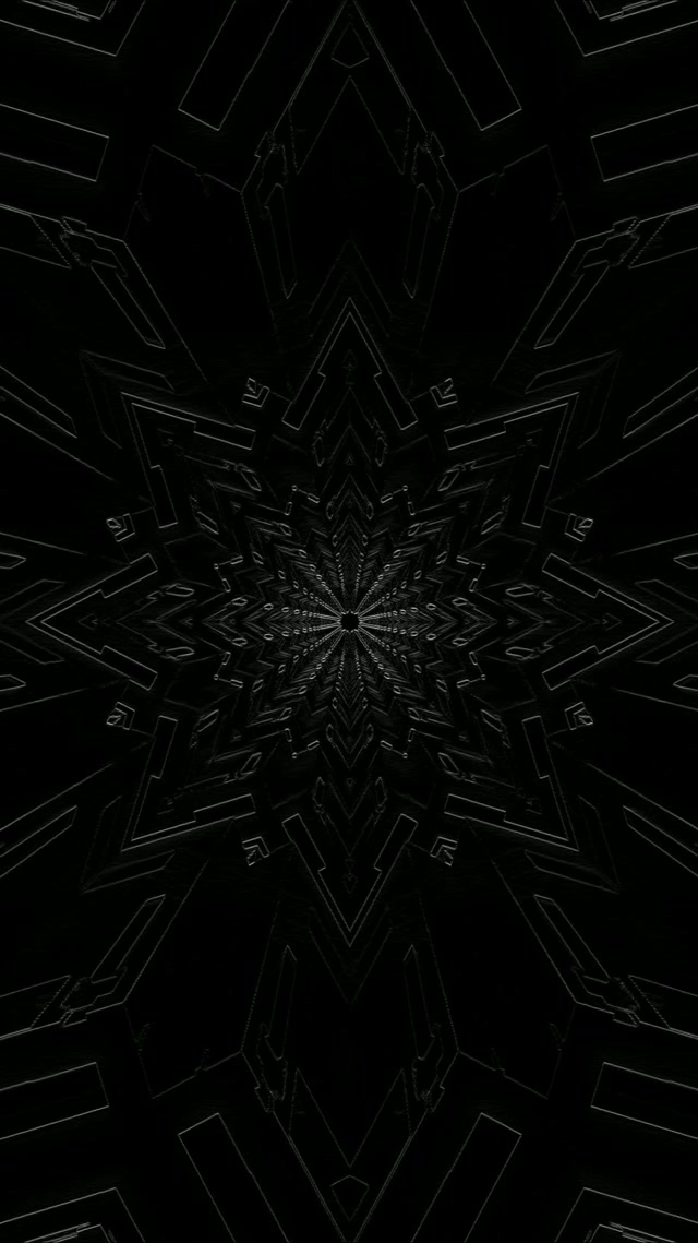 تونل نئون ماندالای دانه برف تاریک 9:16 Reels 60fps محافظ صفحه VJ Loop