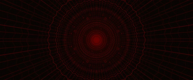 تونل نئون قرمز VJ Loop | گردباد تار هندسی | 2.39:1 Cinemascope 60fps محافظ صفحه