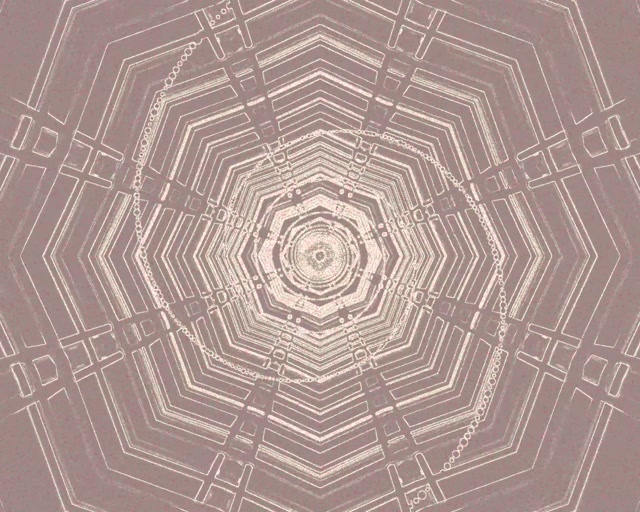 Neon Tunnel Octagon Grid Screensaver 5:4 Industrial 60fps Vj Loop