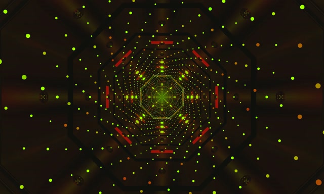 Neon Tunneli Näytönsäästäjä 5:3 Leveä 60fps Vihreät Pisteet VJLoops PC Kannettava