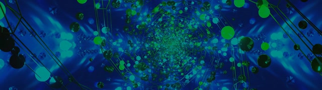 Neon Tunneli Vihreä Sininen Hiukkanen Pyörre VJLoops 60fps 32:9 Super Ultrawide Näytönsäästäjä