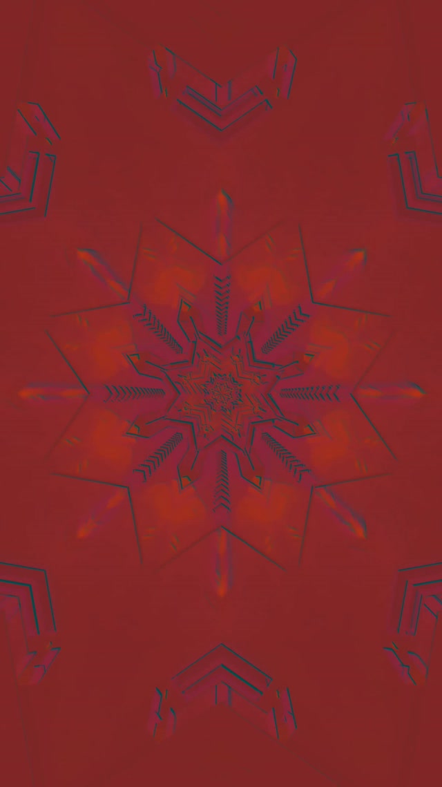 Neon Tunnel Red Star Kaleidoscope Vj Loop 9:16 Reels 60fps Screensaver