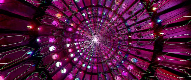 Violetti Neon Tunneli Näytönsäästäjä 60fps 2.39:1 Cinemascope VJ Loop