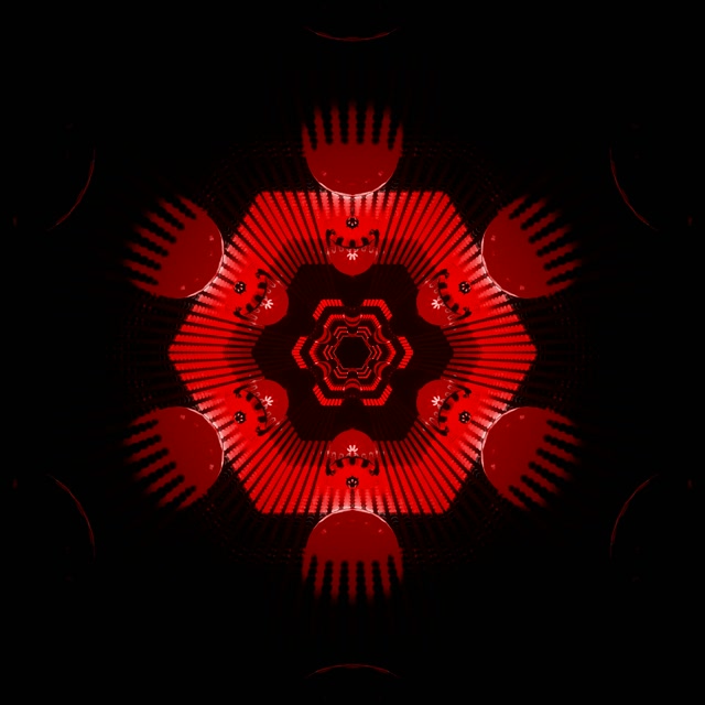 Vj loop Neon Tunnel Fractal Mandala Rose 1:1 Square 60fps Screensaver