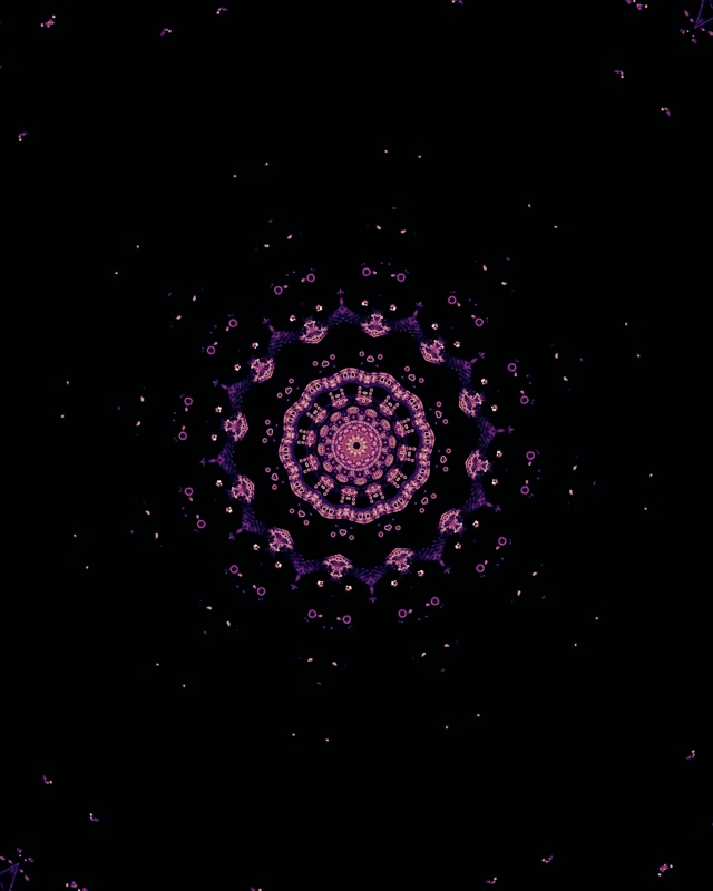 Neon-tunneli Violetti Mandala Kaleidoskooppi VJ Loop 4:5 Instagram 60fps Näytönsäästäjä