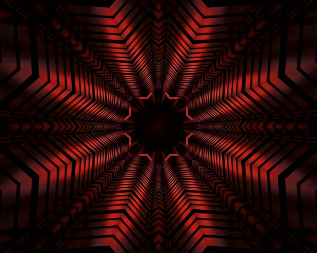 Neon Tunneli Punainen Tähti Kaleidoskooppi VJLoops 5:4 industrial 60fps näytönsäästäjä