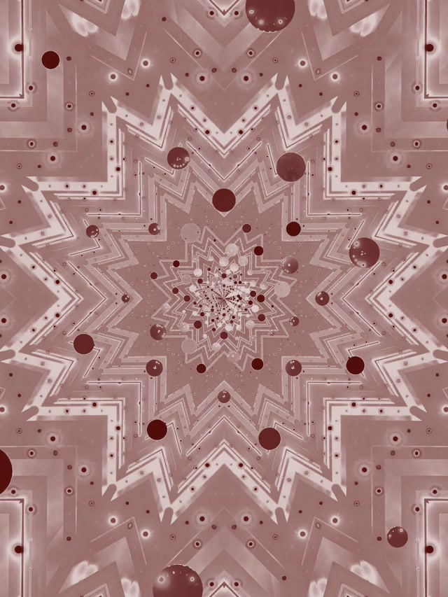 Neon Tunnel Rose Star Kaleidoscope VJ Loop 3:4 iPad Portrait 60fps Screensaver