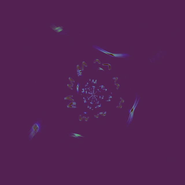 Neonputki Violetti Tähti Kaleidoskooppi VJ Silmukka 1:1 Neliö 60fps Näytönsäästäjä