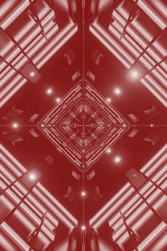 Red Neon Tunnel Diamond Vortex VJ Loop 2:3 Valokuva pystysuunta 60fps Näytönsäästäjä