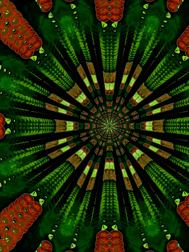 Neon Tunneli Punainen Kaleidoskooppi Leijahdus VJ Loop 3:4 iPad Portrait 60fps Näytönpäällystäjä