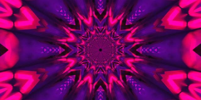 Neon Tunneli Kaleidoskooppi Tähti Räjähdys VJLoops 2:1 Univisium 60fps Näytönsäästäjä