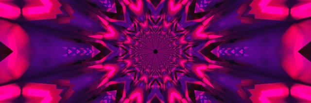 Neon Tunneli Kaleidoskooppi Tähtiräjähdys 3:1 Kolmoisleveä 60fps Näytönsäästäjä VJ Loop