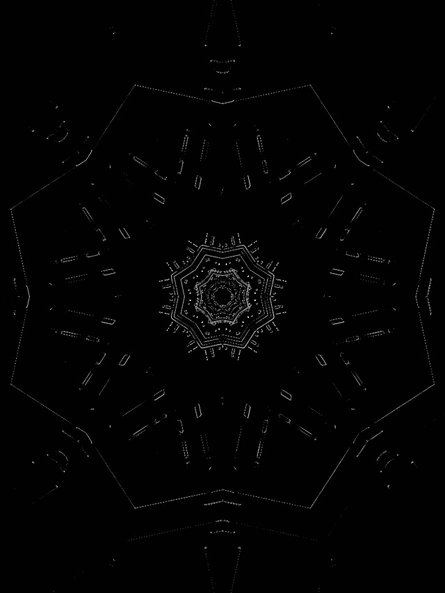 Neon Tunneli Viisikulmio Kaleidoskooppi VJLoops 3:4 iPad Portrait 60fps Näytönsäästäjä