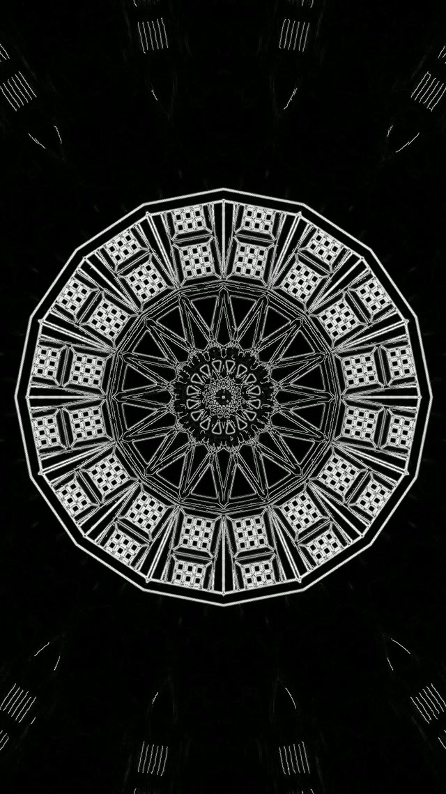 Neon-tunneli Kaleidoskooppi Tähti Mandala VJ Loop 9:16 Reels 60fps Näytönsäästäjä