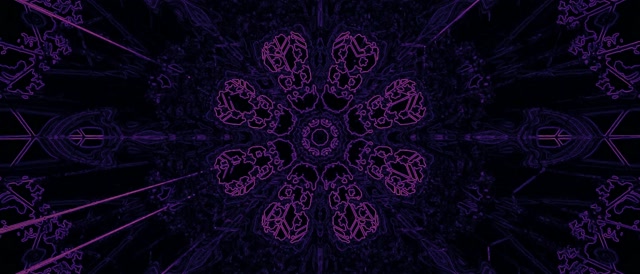 Neon-tunneli Violetti Kaleidoskooppi Vj Loop 21:9 Ultrawide 60fps Näytönsäästäjä