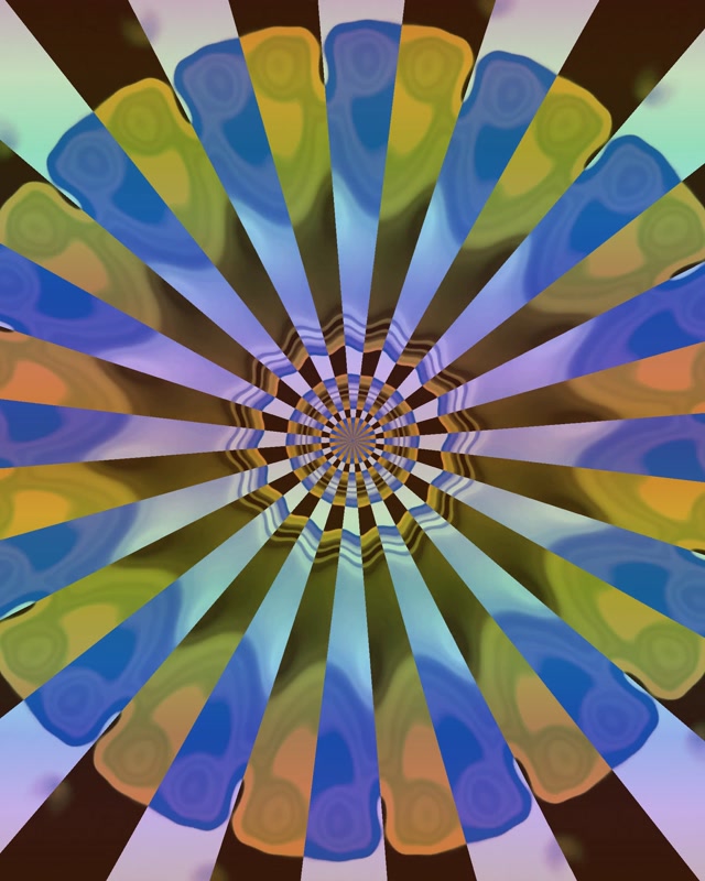 Kaleidoskooppi Kukkien Räjähdys Neontunneli Vj Loop 4:5 Instagram 60fps Näytönsäästäjä