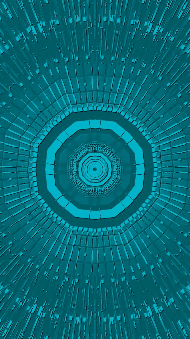 Sinivihreä Kahdeksankulmio Neonputki VJ Loop 9:16 Reels 60fps Näytönsäästäjä