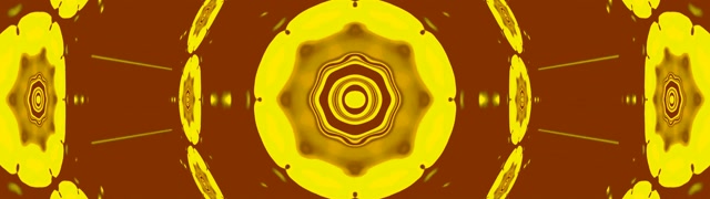 Vj loop Kultainen Mandala Neon-tunneli 32:9 Super Ultrawide 60fps Näytönsäästäjä