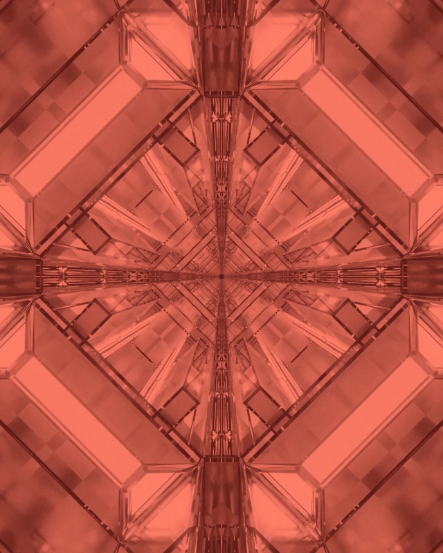 VJ Loop Neon Tunnel Red Kaleidoscope Cross 4:5 Instagram 60fps Screensaver