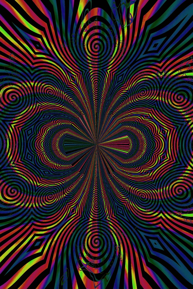Neon Tunneli Spiraali Kaleidoskooppi 2:3 Photo Portrait 60fps Näytönsäästäjä VJ Loop