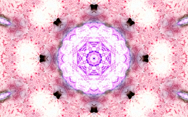 Vaaleanpunainen Neon Tunneli Mandala Näytönsäästäjä 60fps 16:10 MacBook VJ Loop