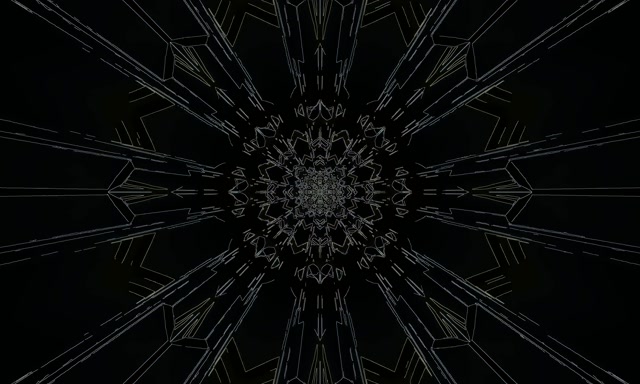 Tumma Neontunneli Mandala Näytönsäästäjä 5:3 Wide 60fps VJLoops