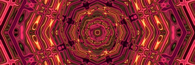 Neon Tunnel Kaleidoscope Vortex 3:1 Triple Wide 60fps Näytönsäästäjä VJ Loop