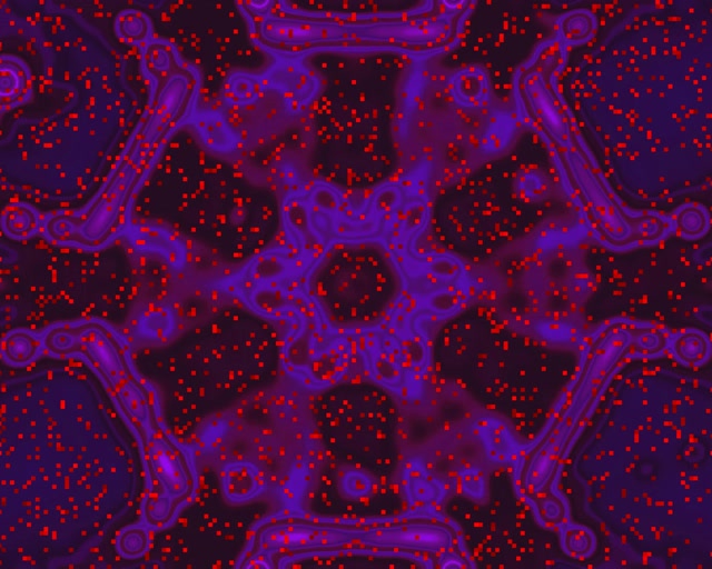 Neon Tunneli Violetti Punainen Fraktaali Kaleidoskooppi VJ Loop 5:4 Teollinen 60fps Näytönsäästäjä
