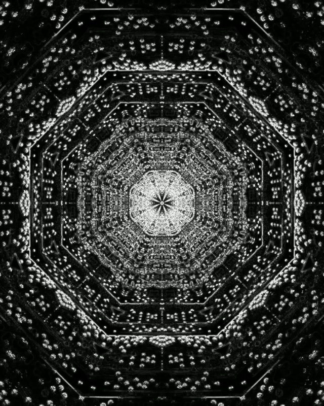 VJ Loop Neontunneli Kahdeksankulmio Mandala 60fps Näytönsäästäjä 4:5 Instagram