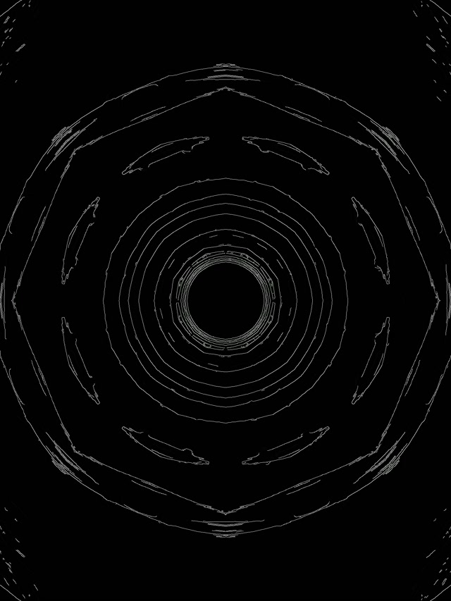 Neon Tunneli Aaltoileva Pyörre Näytönsäästäjä 3:4 iPad Portrait 60fps VJLoops