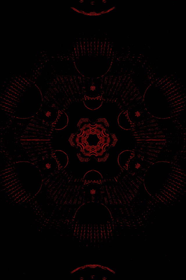 Punainen Fraktaali Kaleidoskooppi Neon Tunneli 2:3 Photo Portrait 60fps Näytönsäästäjä VJ Loop