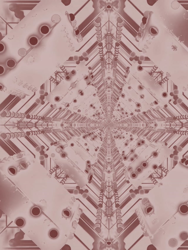 Neon Tunneli Ruusu Fraktaali Kaleidoskooppi VJ Loop 3:4 iPad Pysty 60fps Näytönsäästäjä