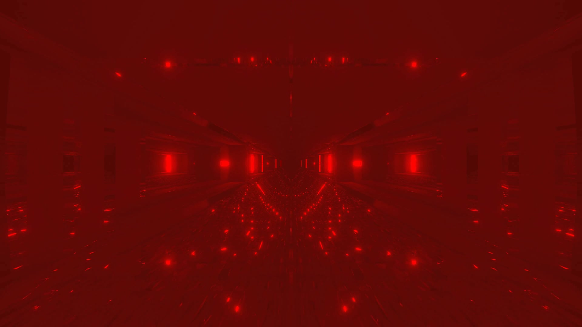 tunnel néon rouge économiseur d'écran 4K UHD 60fps windows 11 pc VJLoops fond visuel