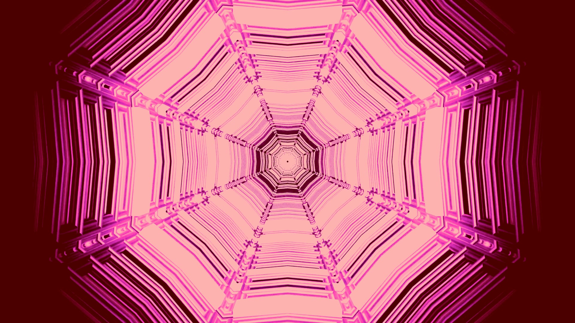 Tunnel Octogone Magenta Économiseur d'écran 4K UHD 60fps Fond d'écran Dynamique