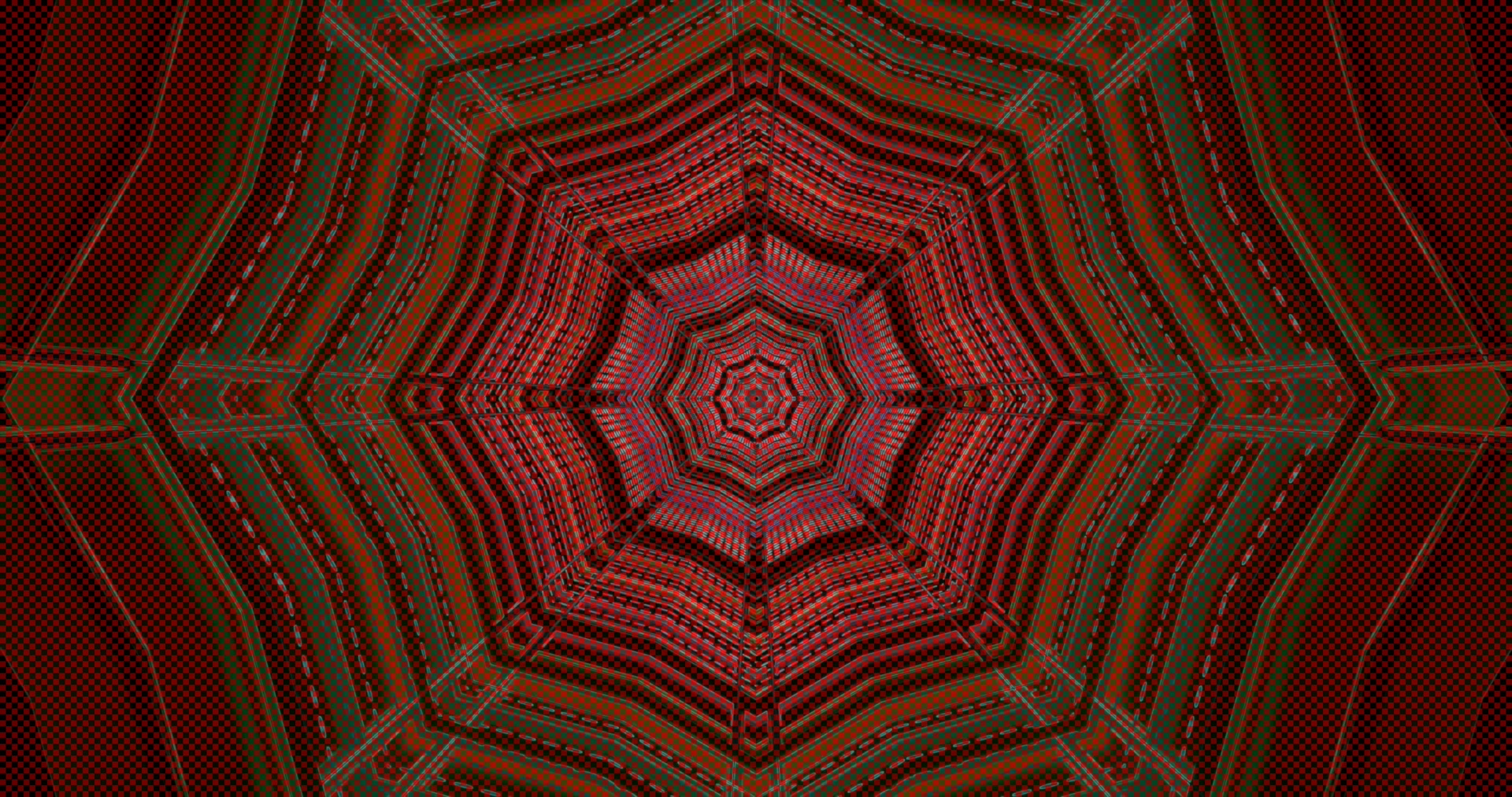 Tunnel Néon Rouge Économiseur d'écran 4k UHD 60fps VJLoops PC Portable