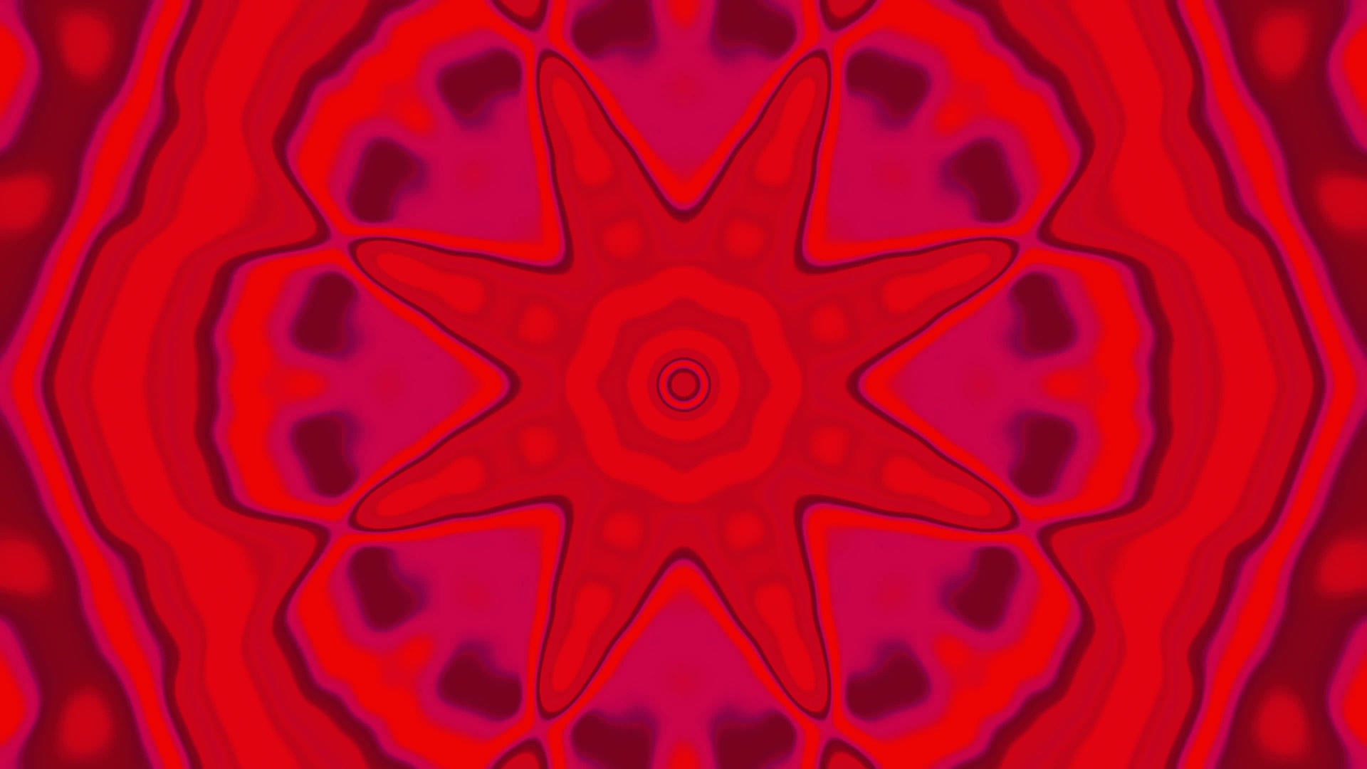 Tunnel Néon Rouge Kaléidoscope Écran de Veille 4K UHD 60fps VJ Loop