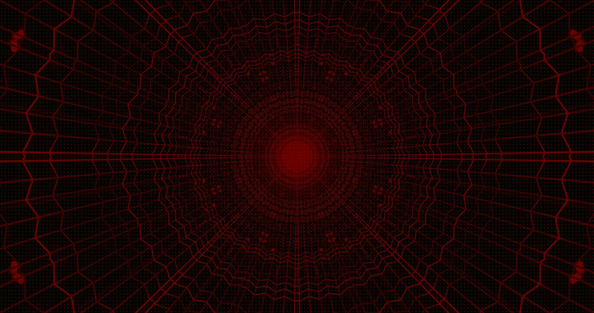 Tunnel Néon Rouge Économiseur d'écran 4K UHD 60fps VJLoops PC