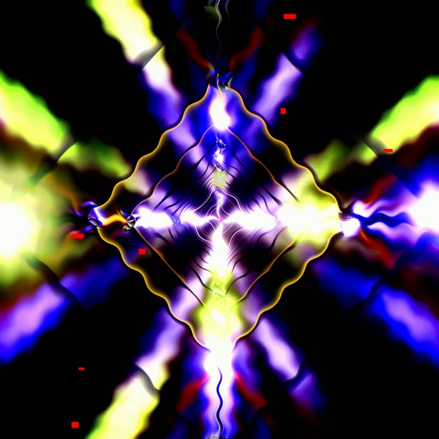 Économiseur d'écran Tunnel Néon Violet Bleu 60fps 1:1 Carré VJ Loop