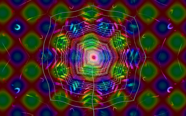 Tunnel Néon Vortex Toile Arc-en-ciel VJLoops 60fps 16:10 MacBook Économiseur d'écran