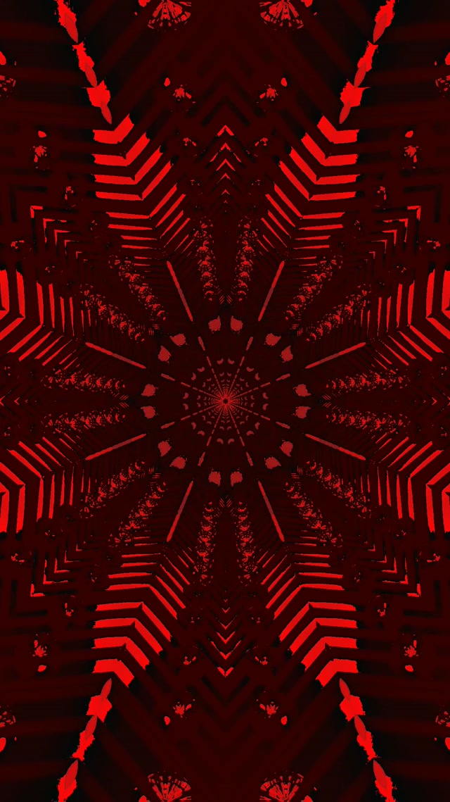 Tunnel Néon Étoile Rouge VJ Loop 9:16 Reels 60fps Écran de Veille