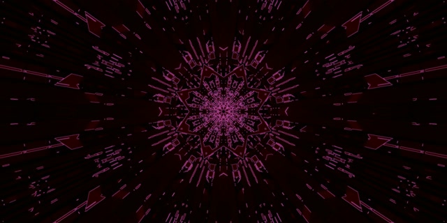 Neon Tunnel Magenta Kaleidoscope Burst VJ Loop 2:1 Univisium 60fps Screensaver