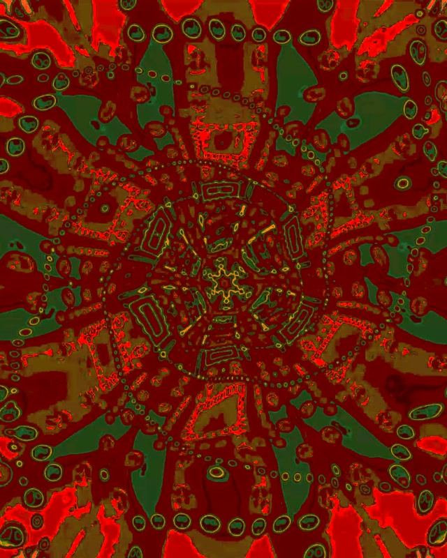 Tunnel Néon Rouge Fractale Hex Vortex VjLoops 4:5 Instagram 60fps Économiseur d'écran