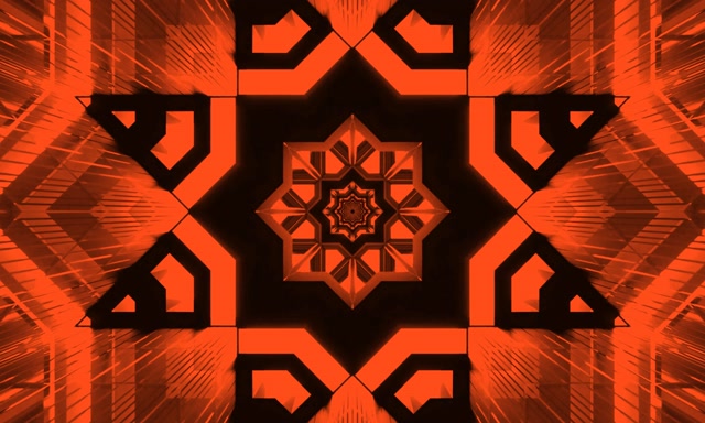 Vj loop Tunnel Néon Orange Étoile Fractale 5:3 large 60fps Économiseur d'écran