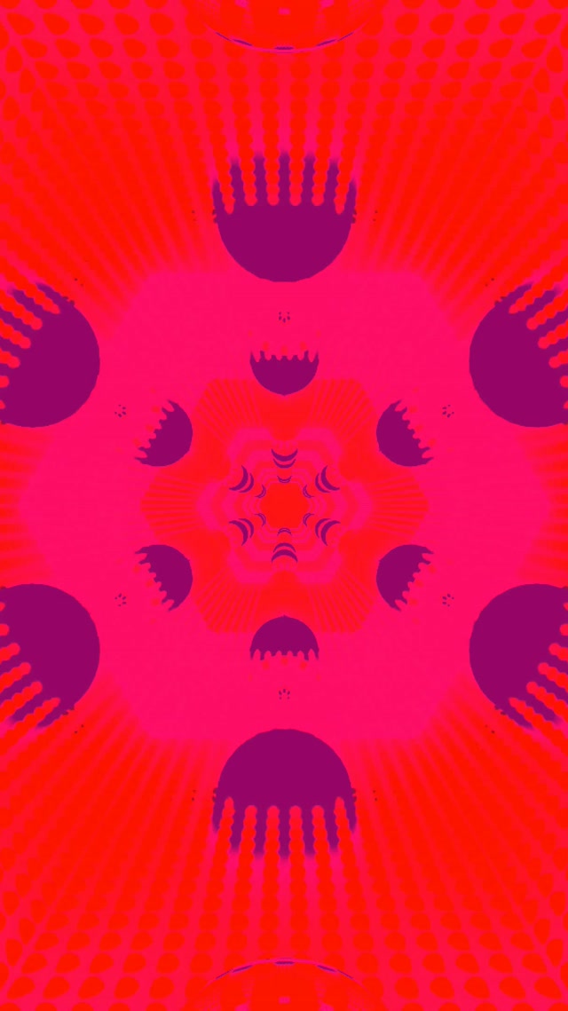 Neon Tunnel Hexagon Kaleidoscope VJ Loop 9:16 Reels 60fps Screensaver