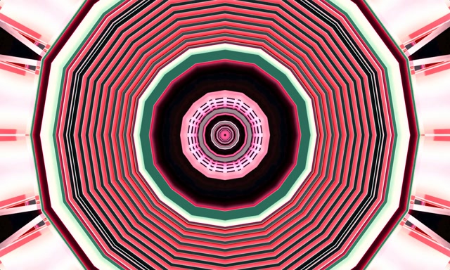 Tunnel Néon Vortex Octogone Rose Vert 5:3 wide 60fps Économiseur d'écran VJ Loop