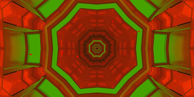 Neon Tunnel Octagon Vortex 2:1 Univisium 60fps VJ Loop Screensaver